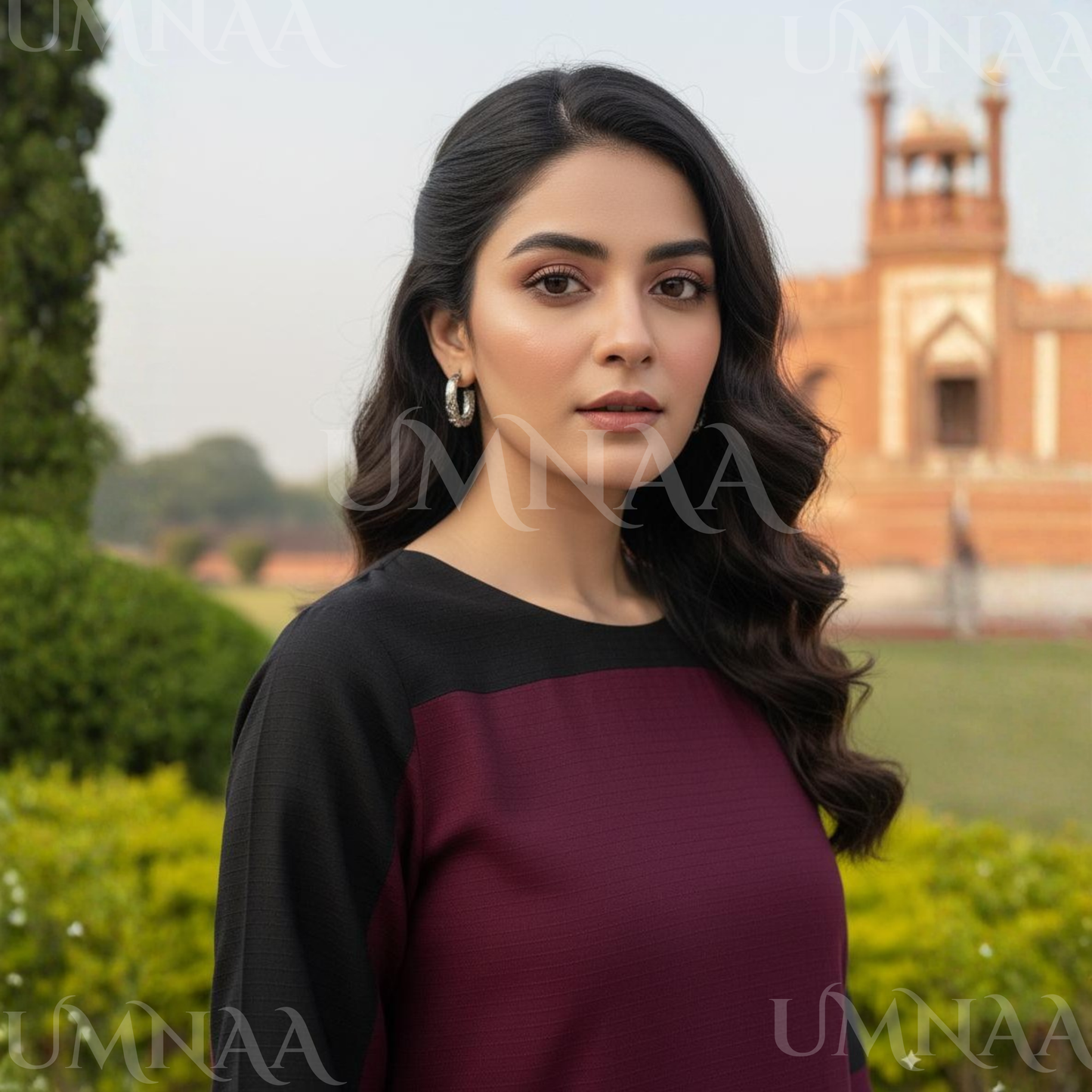 UA-143 Modest Wear Dhanak Co-Ords Set by Umnaa