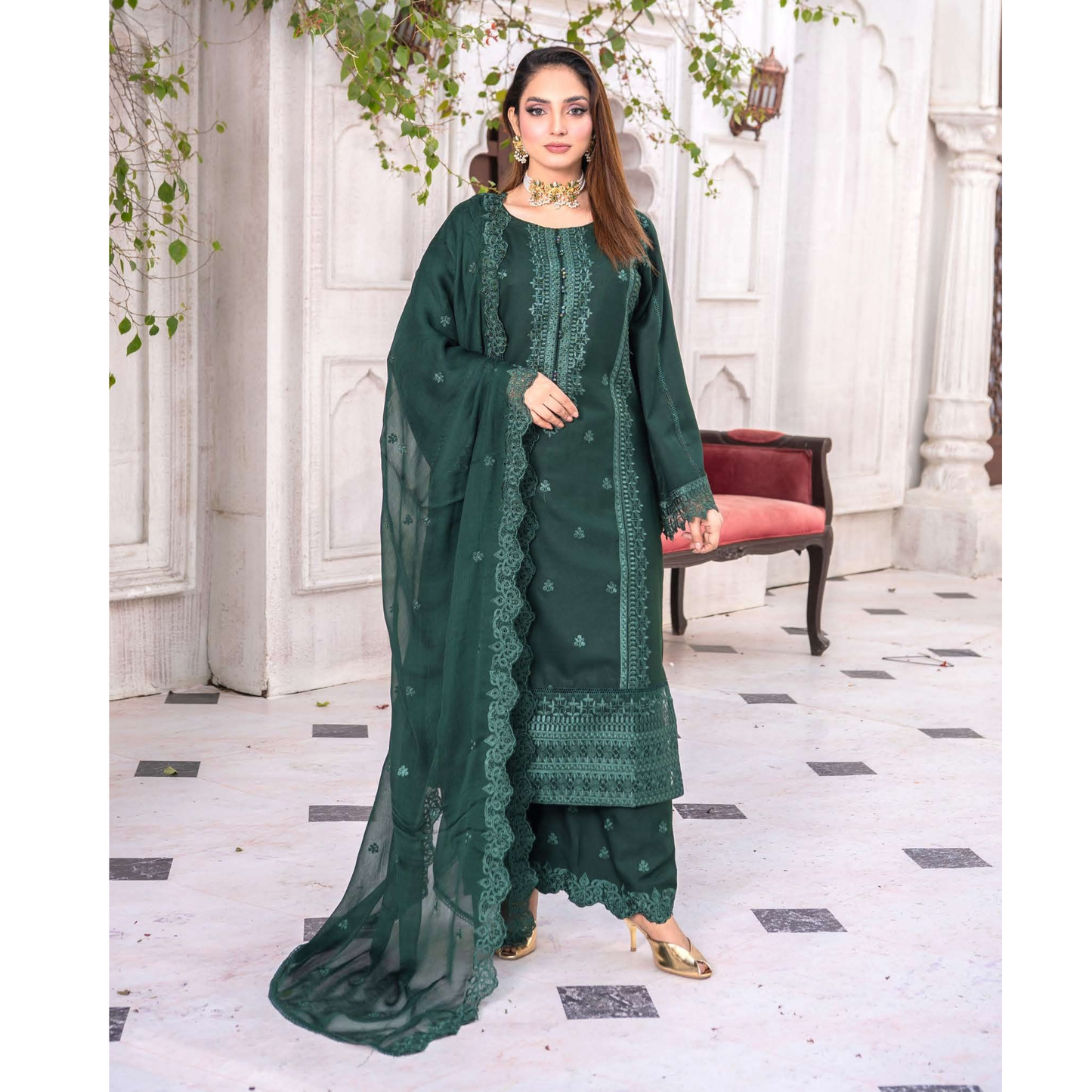 UMRZ-53 "Asim Jofa LUX " Embroidered Dhanak Collection By Rangz