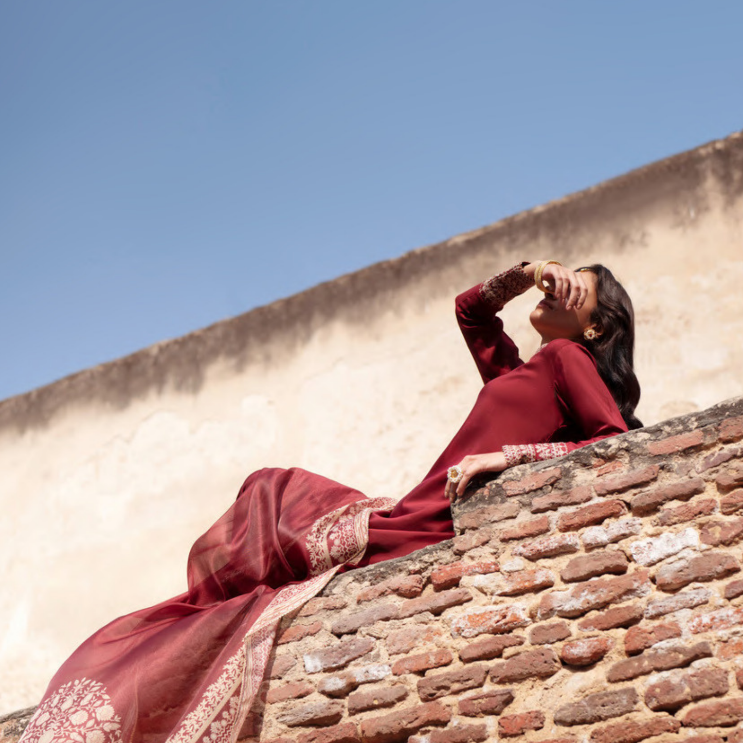 UCA-34 "ISHQIA" Festive Drop Embroidered Viscose Collection by Casuallite