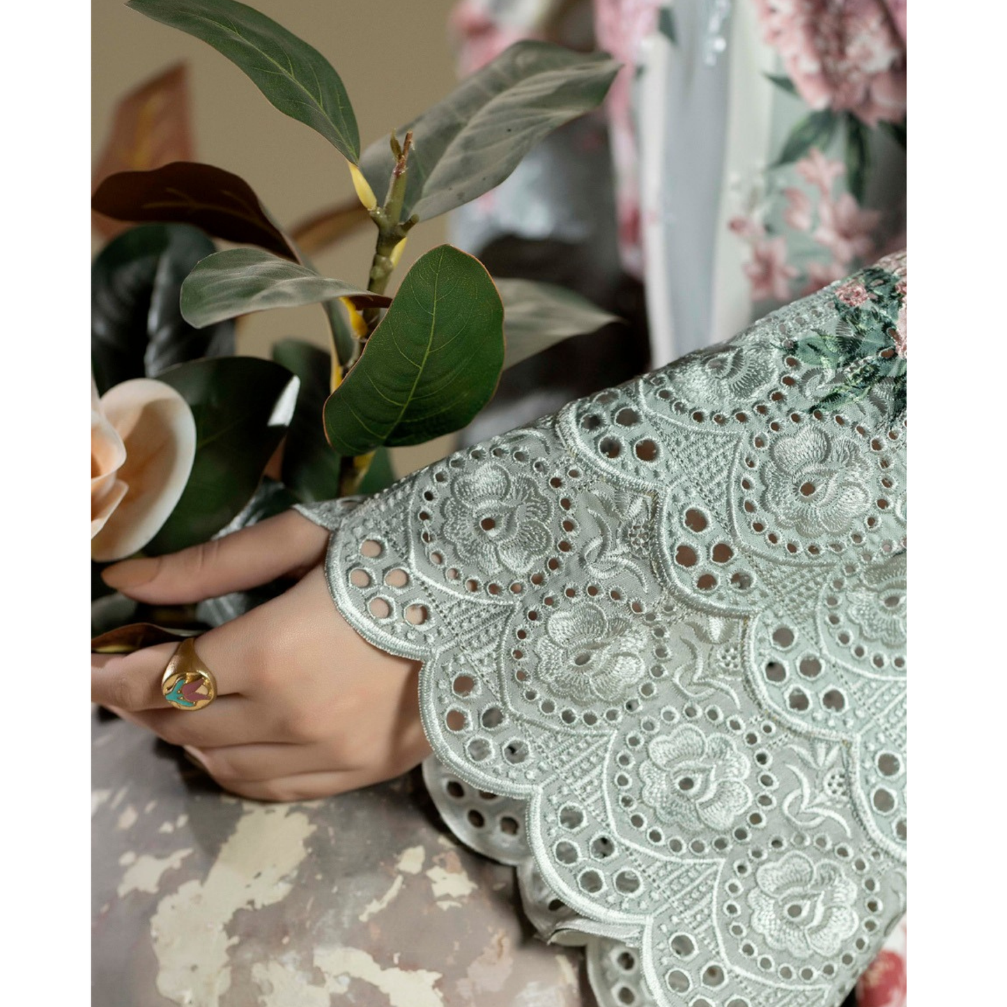 UTT-16 "AMALTAS" winter Slub Embroidered Printed Co-Ords set | Ready to Wear Pakistani | Traditional Thread