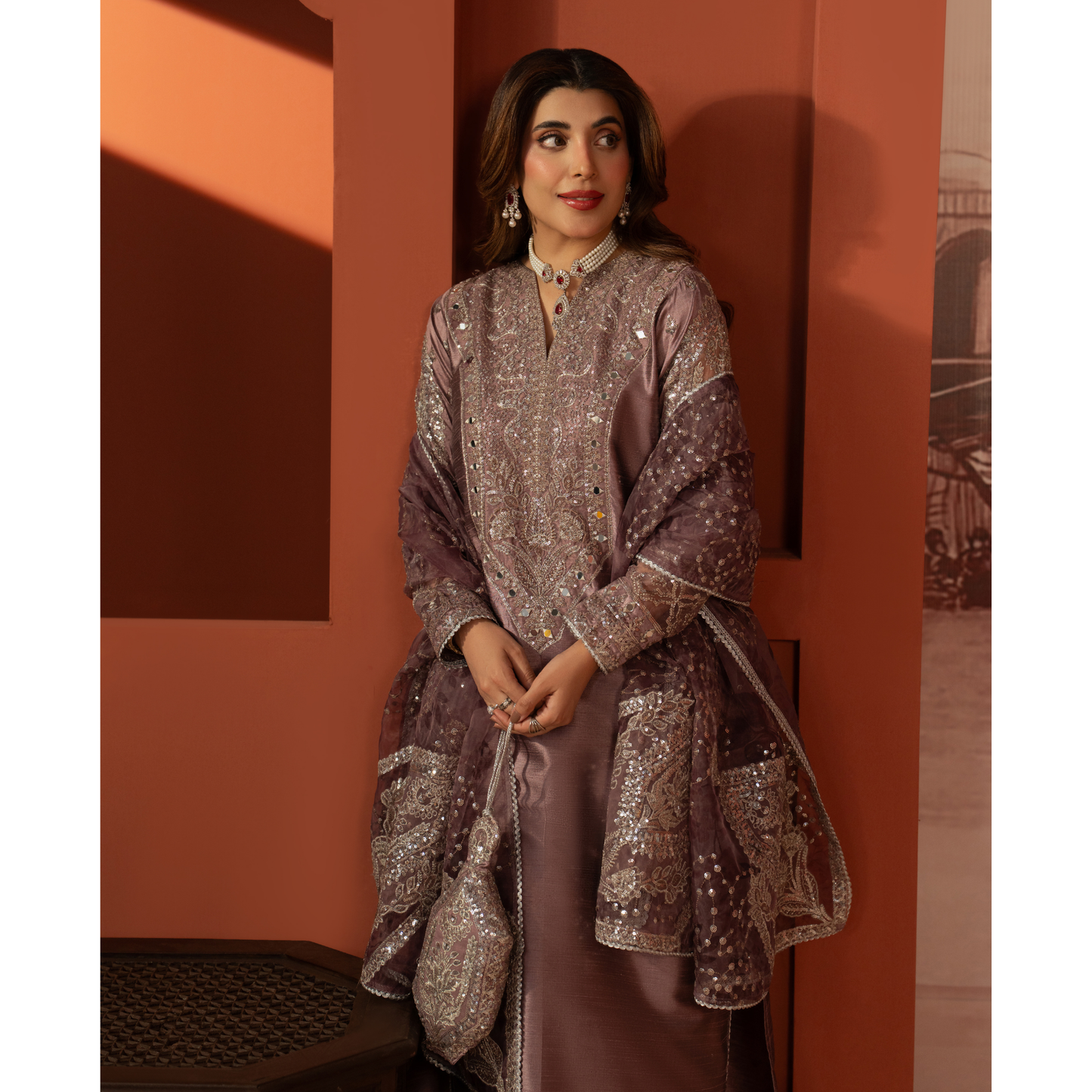 UA-170 Raw Silk Embroidered Festive Collection