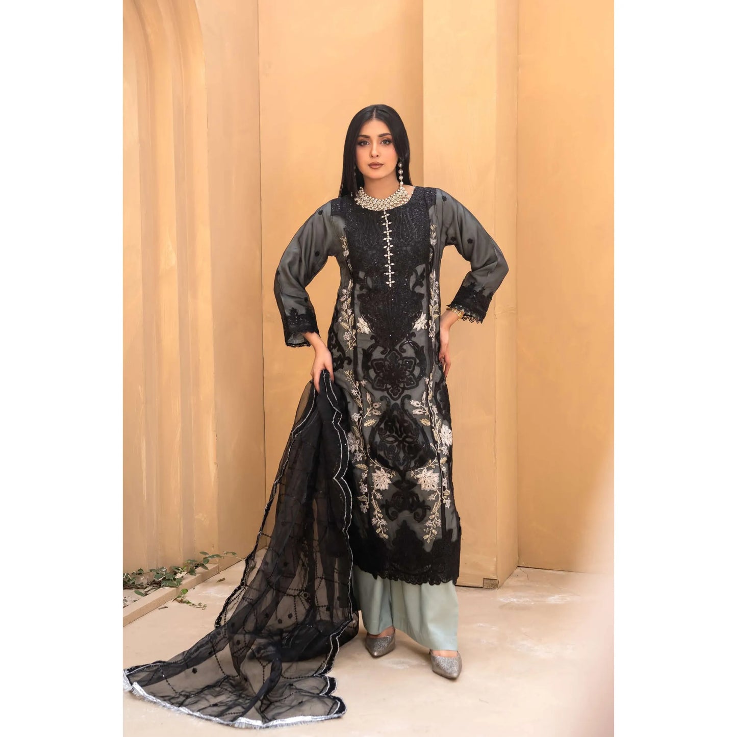 UMRZ-56 Maria.b Oraganza by Rangz Embroidered Festive Organza Collection
