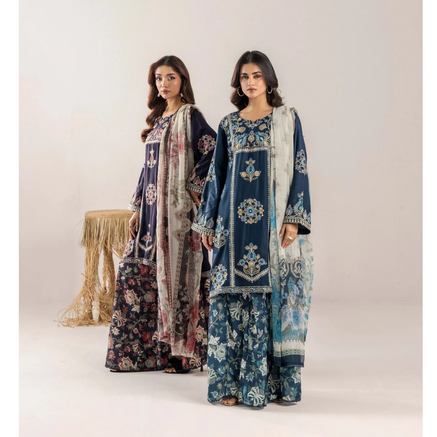 UTT-18 VOL 2 Embroidered Printed Linen Festive Collection by Traditional Thread