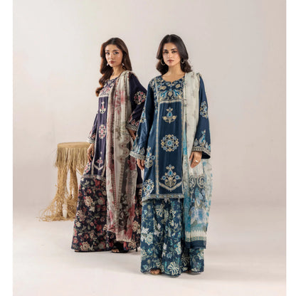 UTT-18 VOL 2 Embroidered Printed Linen Festive Collection by Traditional Thread