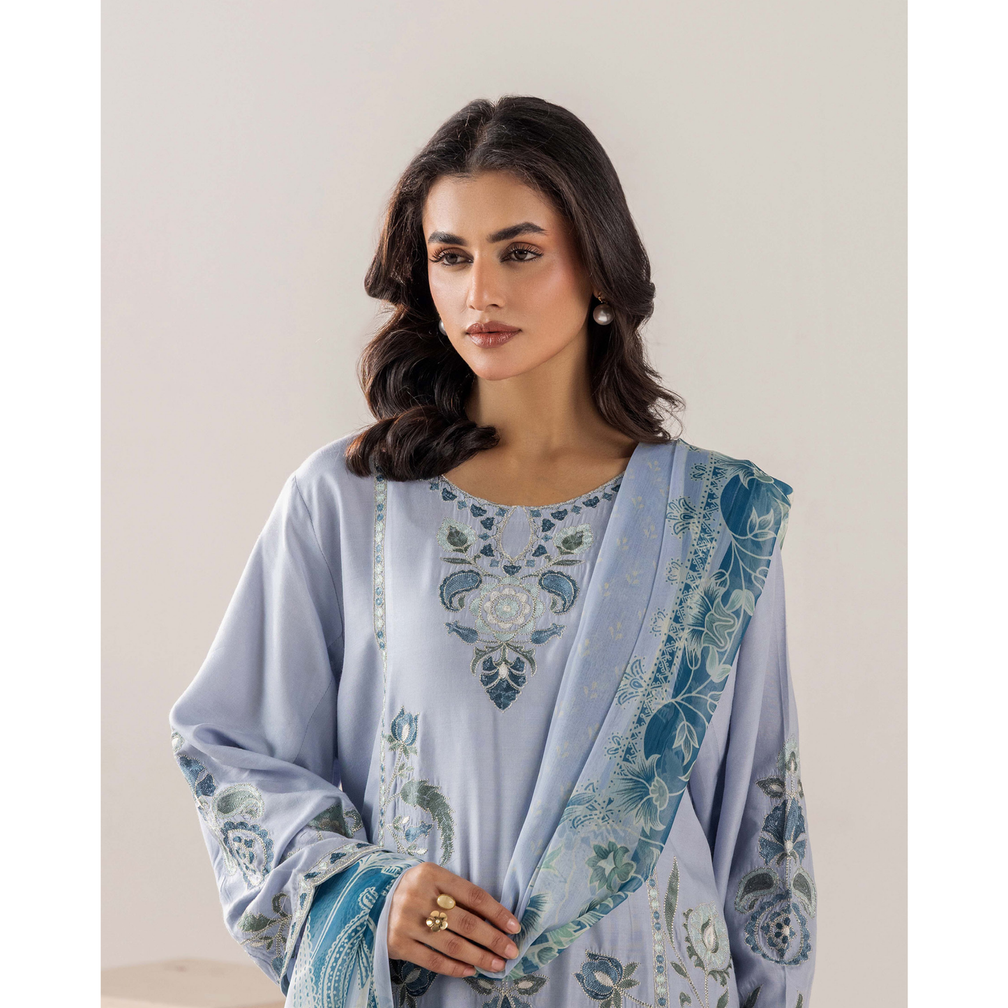 UTT-19 VOL 5 Embroidered Printed Linen Festive Collection by Traditional Thread