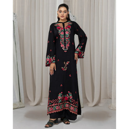 UTT-22 Embroidered Viscose Linen Kaftan Style 2 Piece Co Ord Set Collection by Traditional Thread