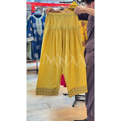 UA-194 Embroidered Cotton Farshi Shalwar Collection by Umnaa | Ready to Wear Pakistani Asian Clothing