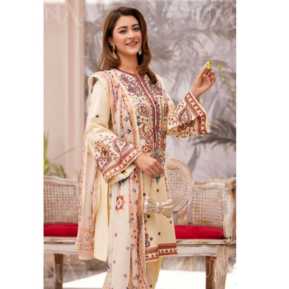 UA-188 Embroidered Cotton dress by Umnaa | Ready to Wear | Pakistani Asian Clothes