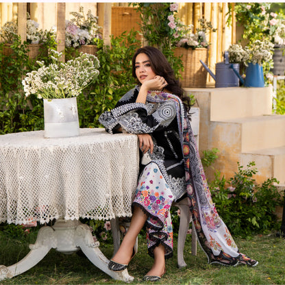KC-1574 "Sunheri" Embroidered Festive Cambric Cotton Collection by Karma Collection