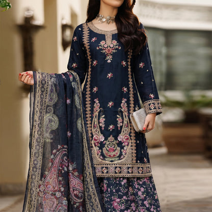 UA-211 Embroidered Viscose with Cotton Silk Sharara collection by Ready to Wear Pakistani Asian clothes