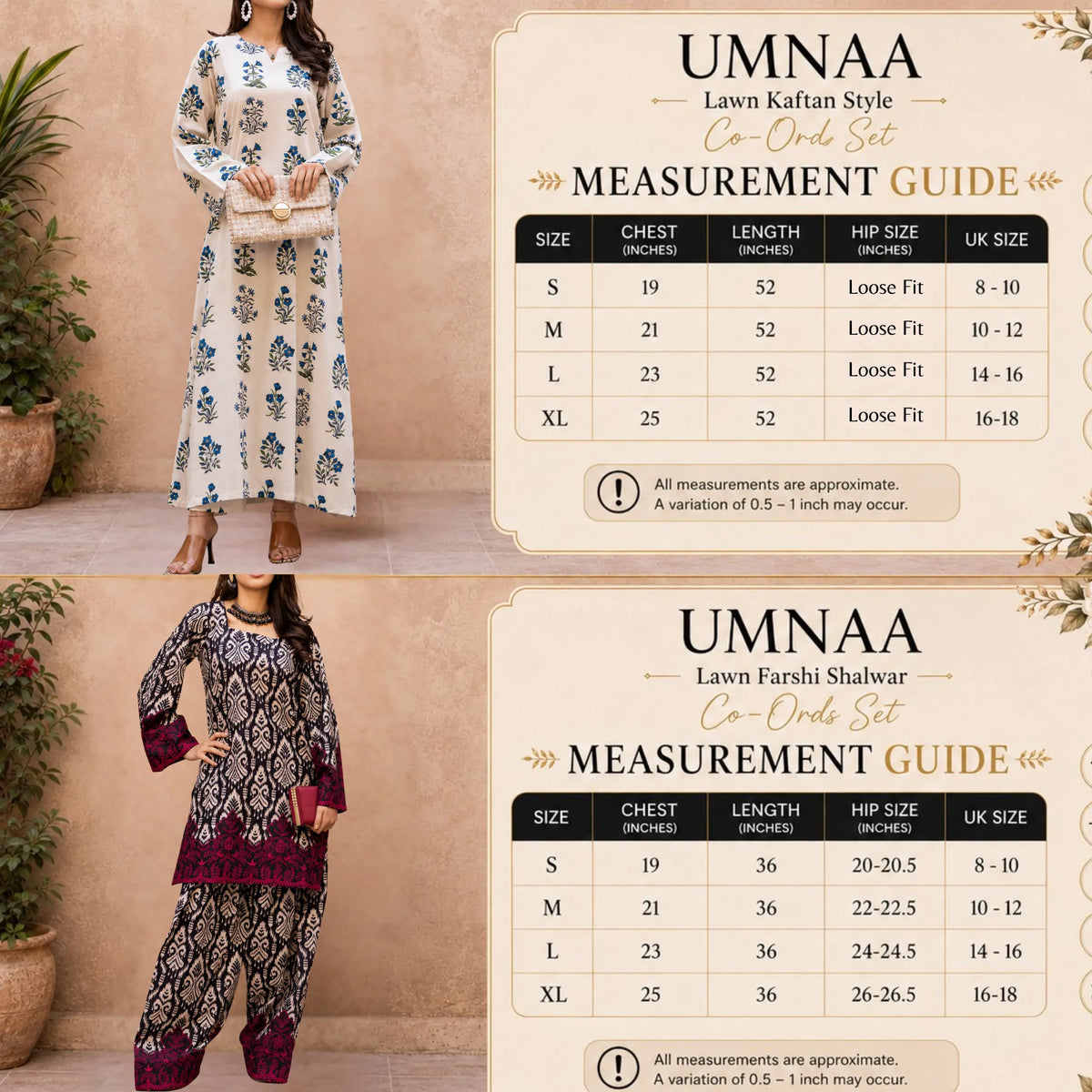 RA-34 Printed Lawn Kaftan Style and Short Farshi Shalwar 2 Piece Casual Summer Collection by Raniya.h