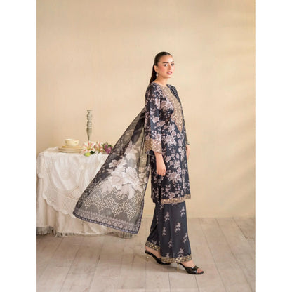RA-37 Embroidered Printed Lawn Dress with Printed Cotton Silk Dupatta | Women's 3 Piece Summer Suit