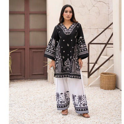 UA-257 Embroidered Cambric Cotton Co-Ord Set | Ready to Wear | Asian Clothes
