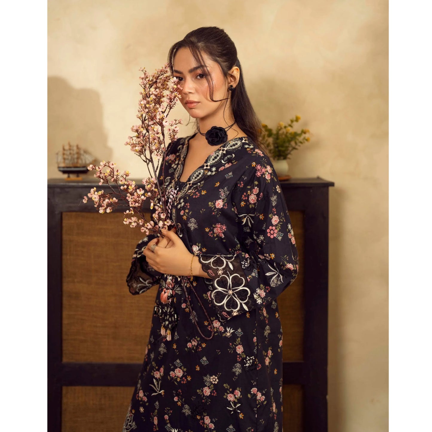 UGL-01 Printed Lawn Kaftan 2 Piece Set by Guzel