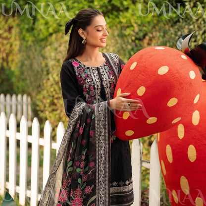UA-269 Embroidered Cambric Cotton 3 Pc Collection | Umnaa