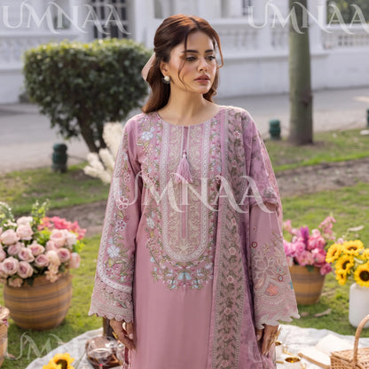 UA-246 Embroidered Cotton 3 Pc Collection Ready to Wear Pakistani Asian clothes by Umnaa