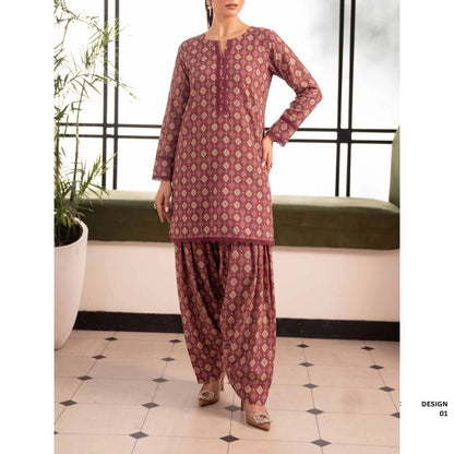 USN-23 Printed Farshi Shalwar Lawn Co-Ord Set | Saphorn