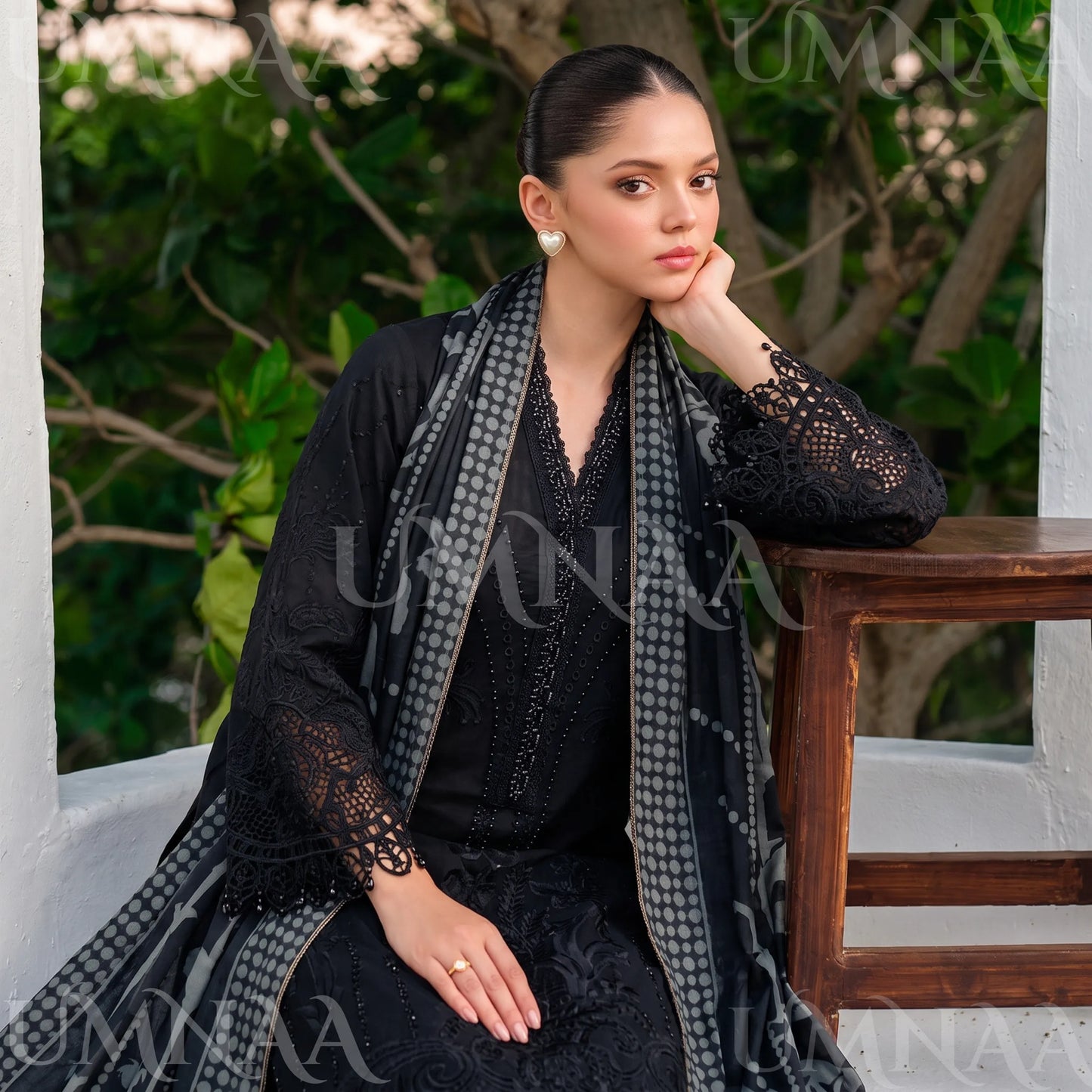 UA-272 Embroidered Cambric Cotton 3 Pc Collection | Umnaa