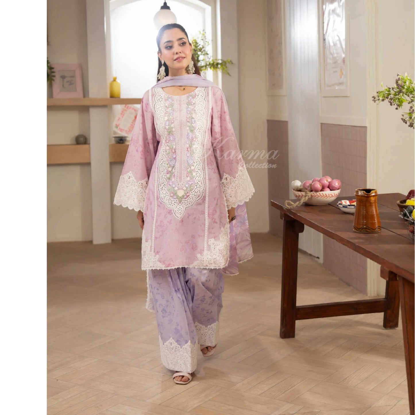 "Flora" Embroidered Lawn 3 Pc Collection | Karma Collection