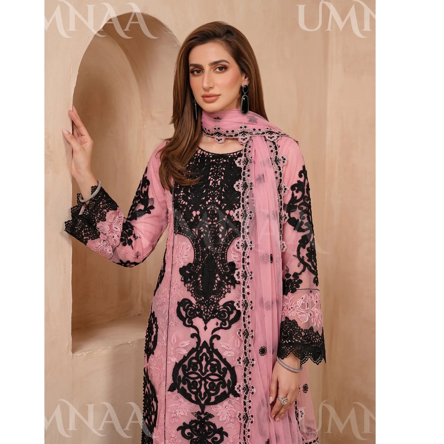 UA-283 Embroidered Chiffon 3 Pc Collection | Umnaa