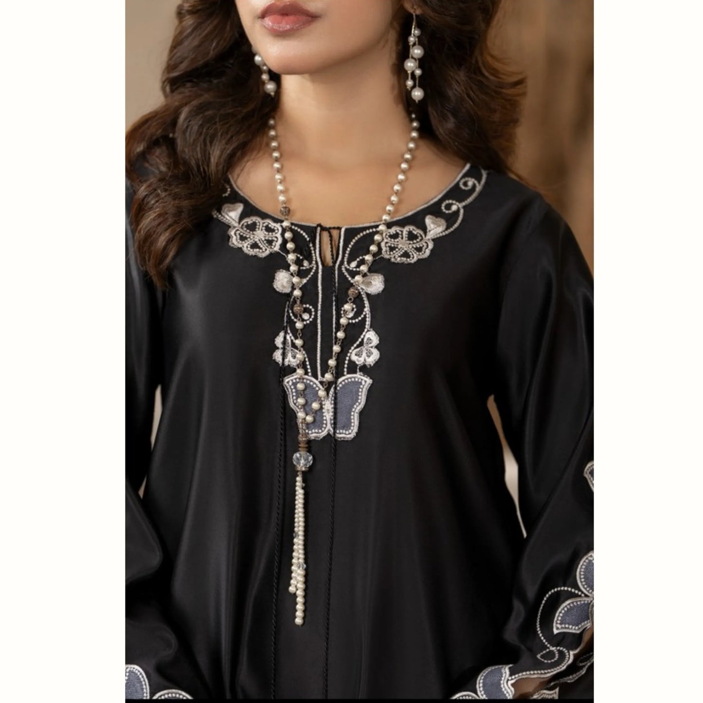 RA-39 Embroidered kaftan 2 Pc - Raniya.h