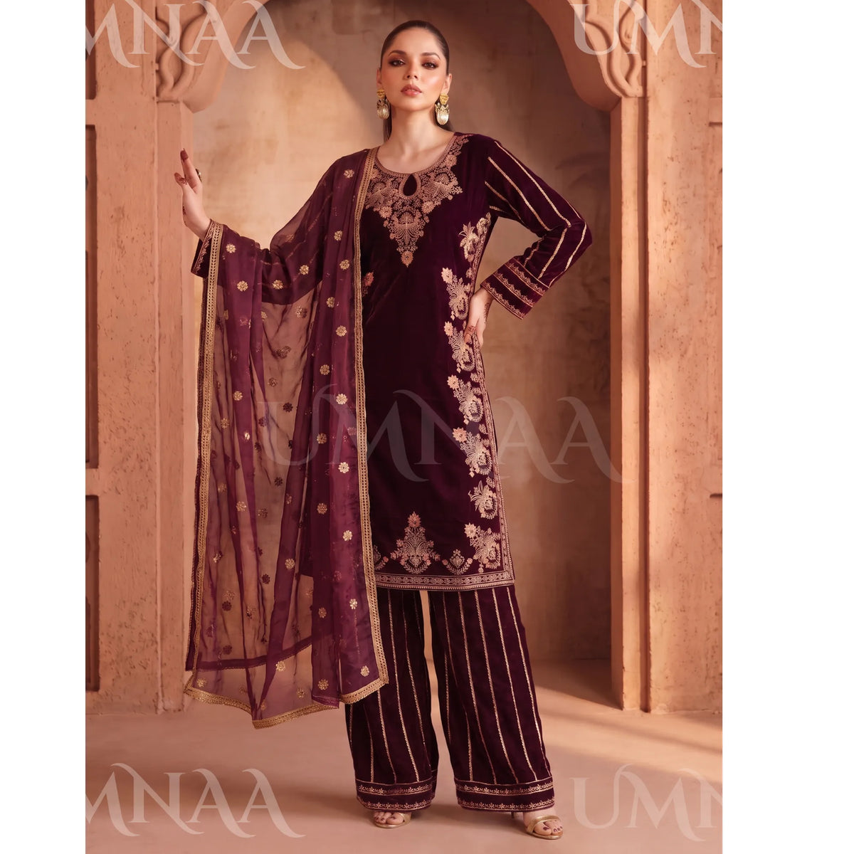 UA-293 Embroidered Luxury Velvet Collection | Umnaa
