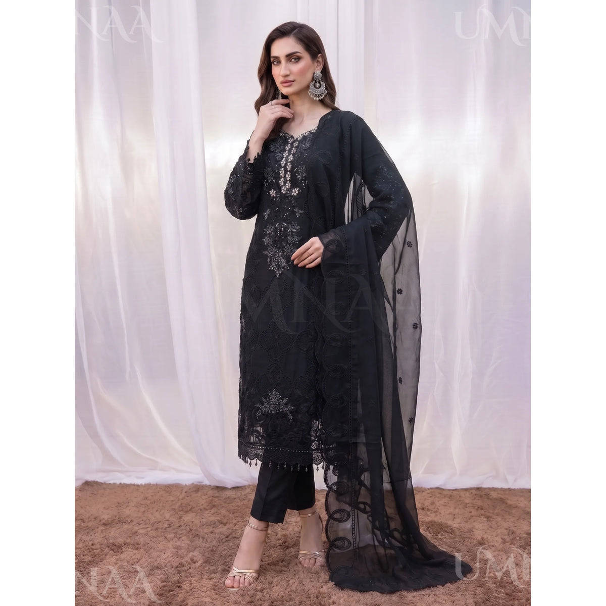 UA-295 Luxury Chiffon 3 Pc Collection | Umnaa
