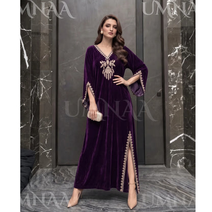 UA-304 Luxury Embroidered Kaftan 1 Pc | Umnaa