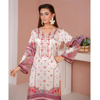 UA-312 Printed Shamooz Silk Printed Kaftan Style Co-Ord Set| Umnaa