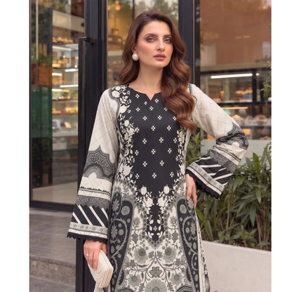 UA-319 Printed Shamooz Silk Kaftan Co-Ords 2 Pc | Umnaa