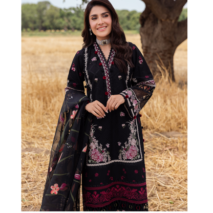 UAL-105 Luxury Festive Lawn Embroidered Mother–Daughter Matching Outfit Set by ALLY'S