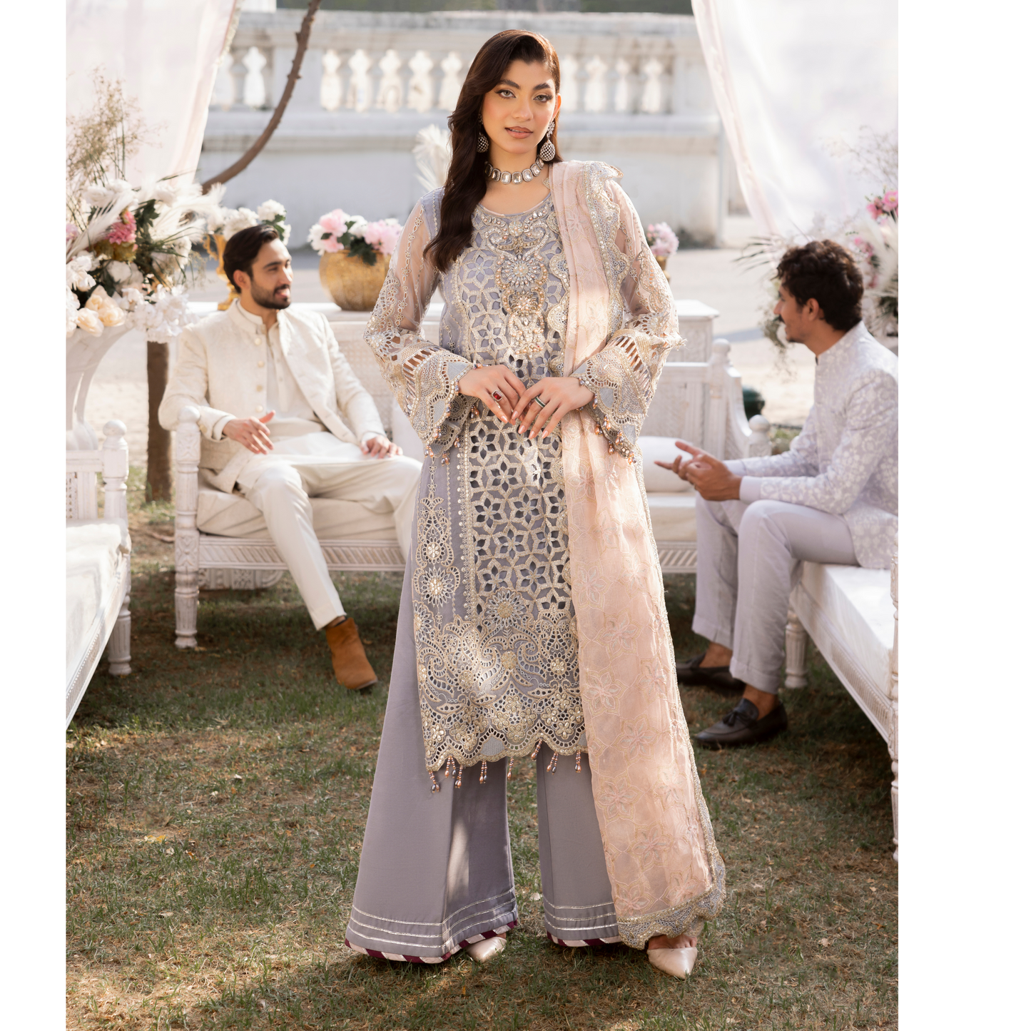 UTT-04 Embroidered Luxury festive 3 Pc Pakistani Dress | Ready to wear | Traditional Thread