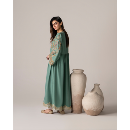 RA-26 Velvet Kaftan Dress Collection| Embroidered 1 Piece Festive Wear