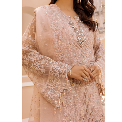 UTT-10 "Chantelle" Embroidered Chiffon Festive Collection by Traditional Thread