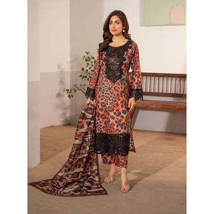 RA-14 3 Pc Embroidered printed Lawn Collection | Raniya.h |