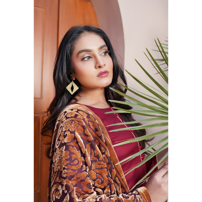 UMS-54 "Venus" by Simrans Palachi Shawl Linen Shalwar kammez Winter Collection