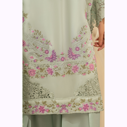 F-464 Embroidered Georgette Farshi Shalwar Collection by karma Collection