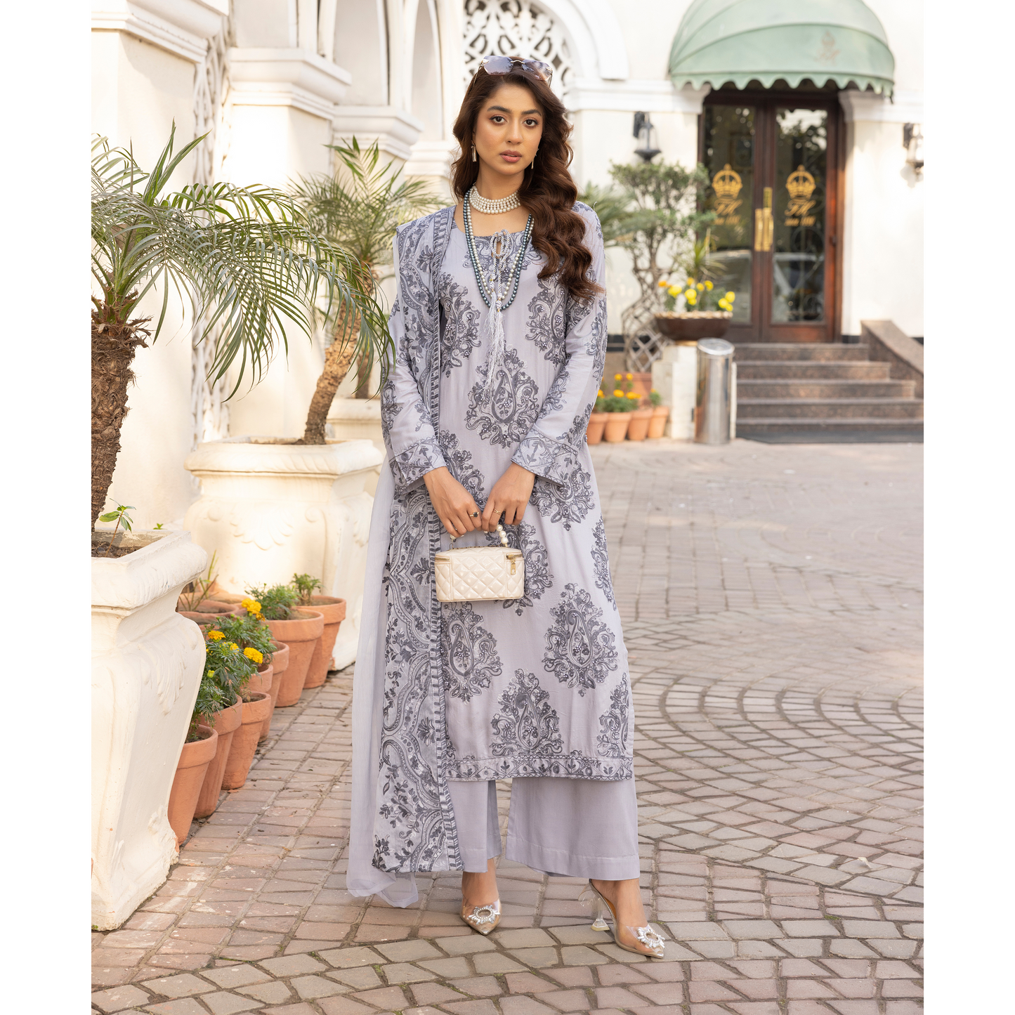 UMS-15 3 Pc Mother & Daughter Luxury Linen Eid Collection by Simrans