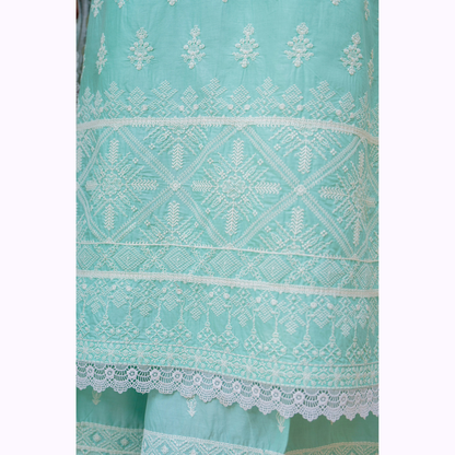 KC-1439 Embroidered Cambric Cotton Dress Ready to Wear 3 Pc - Karma Collection