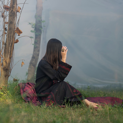 UCA-32 "Khunki" Embroidered Dhanak with Pashmina Wool Shawl Winter Collection by Casuallite