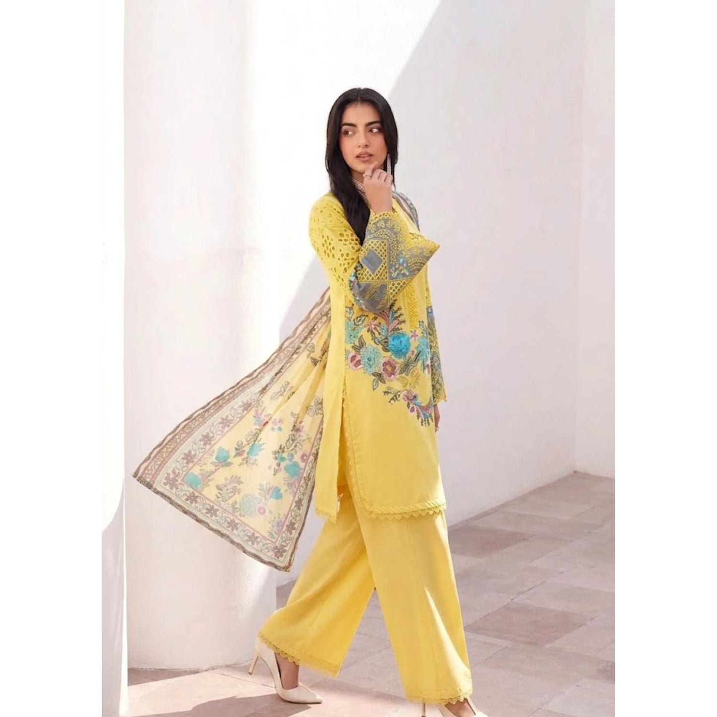 UA-186 Embroidered Cotton 3-Piece Collection | Ready to Wear Asian clothes