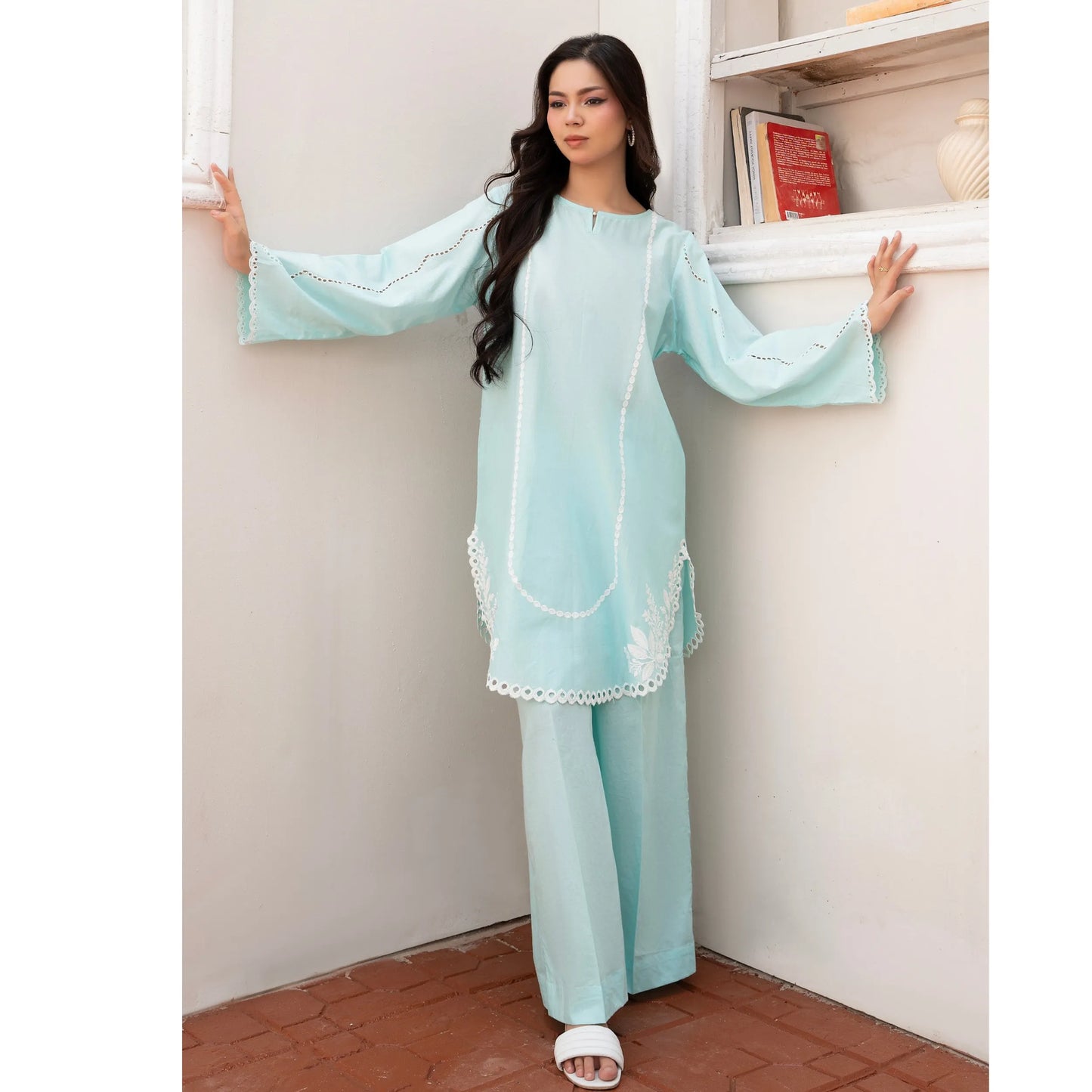 UA-243 Embroidered Lawn Summer Lawn Co-Ords Set by Umnaa