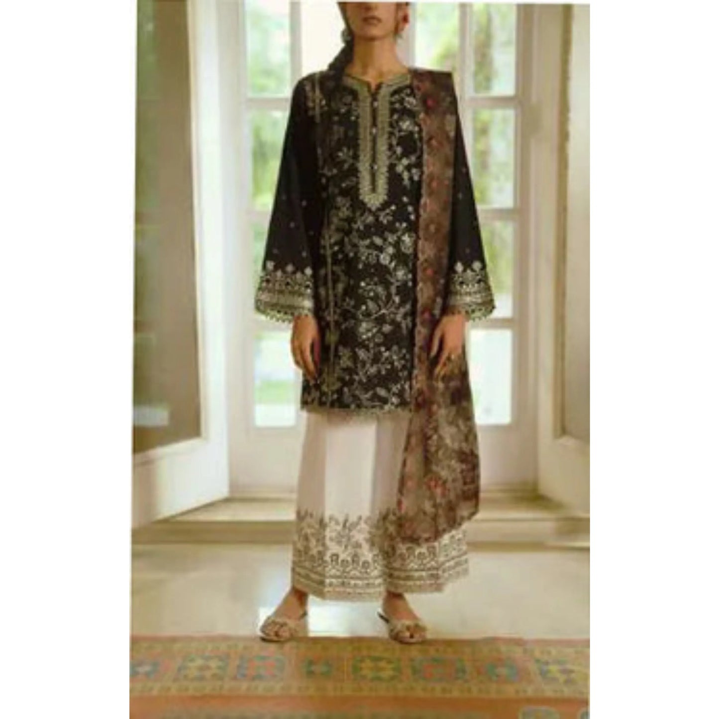 UCA-46 "Sakoon" Embroidered Cambric Cotton Pc Collection | Casuallite