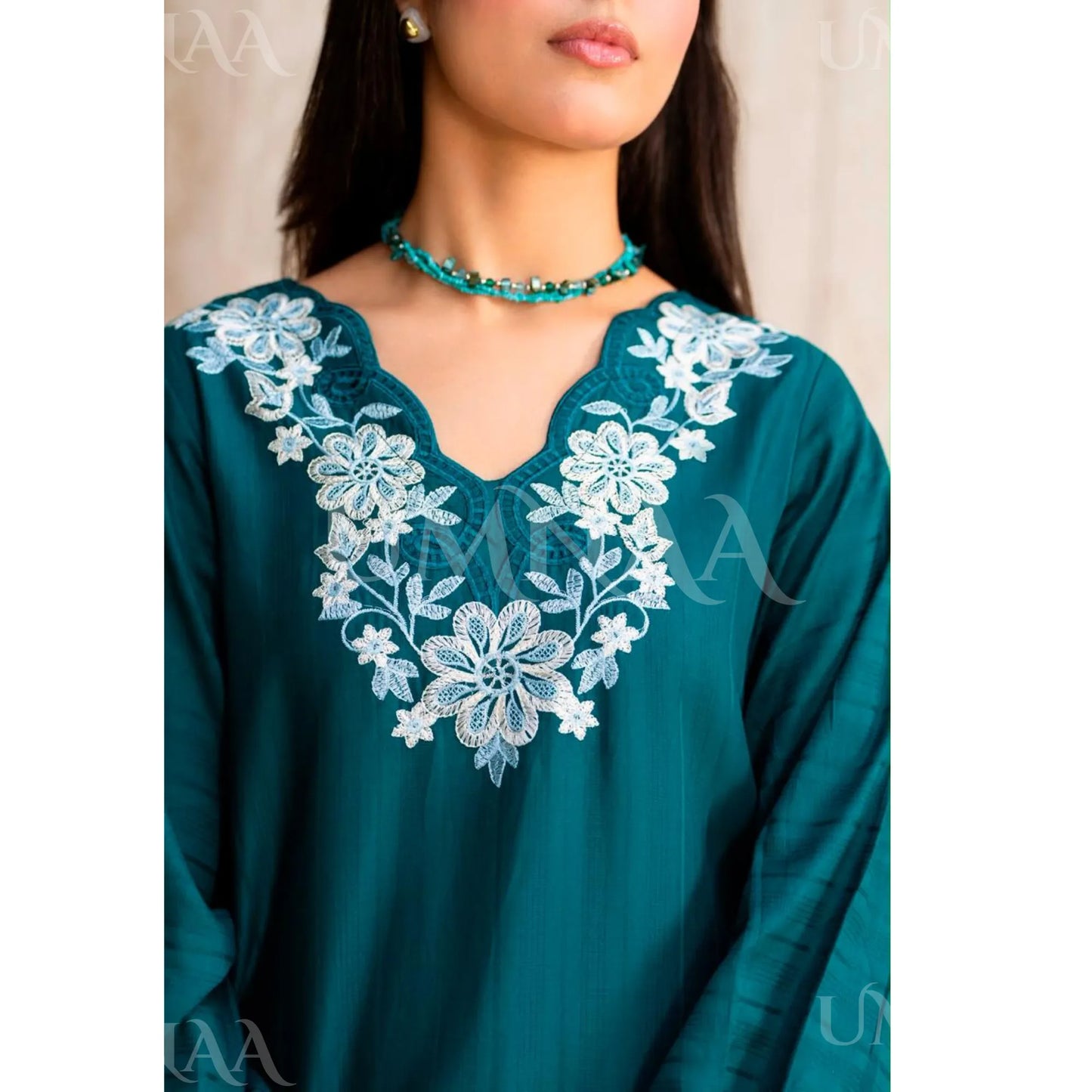 UA-276 Embroidered Trendy Cotton Co-Ord Set | Umnaa