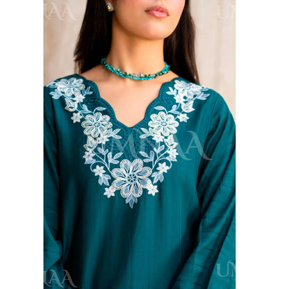 UA-276 Embroidered Trendy Cotton Co-Ord Set | Umnaa