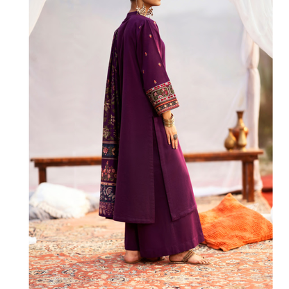 3 Pc Embroidered Khaddar Ready to Wear Collection by Casuallite | UMCAE0901