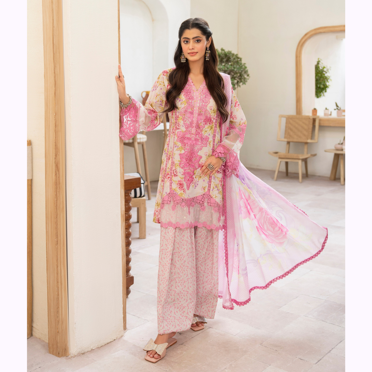 "Aina II" Embroidered Printed Lawn 3 Pc Collection by Karma Collection TT