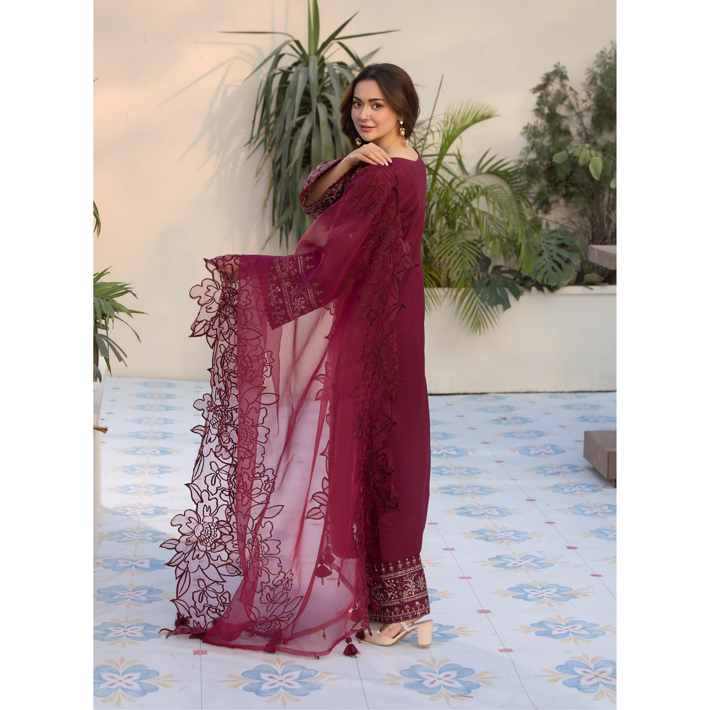 UAL-02 3 Pc Cotton Jacquard Ready to Wear Collection | Simrans