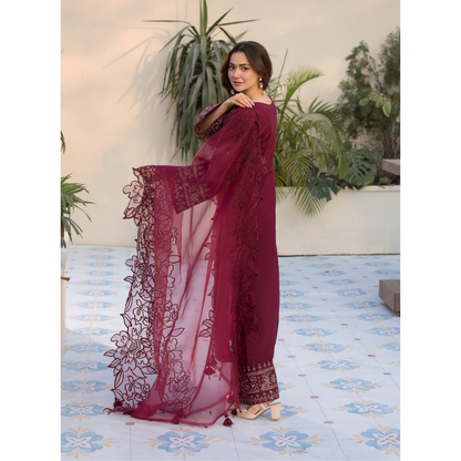 UAL-02 3 Pc Cotton Jacquard Ready to Wear Collection | Simrans