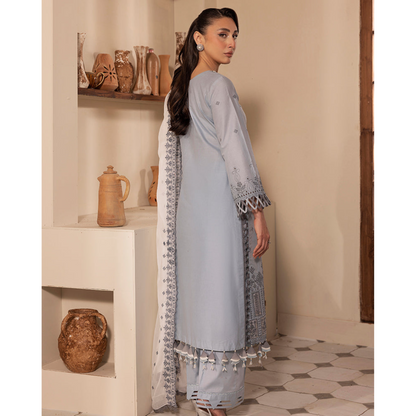 UAL-01 3 Pc Embroidered Chikenkari Cotton Ready to Wear Dress | ALLY'S